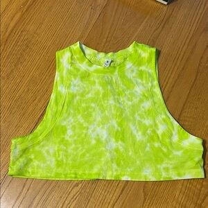 lululemon athletica Lime Tie-Dye Tank Top